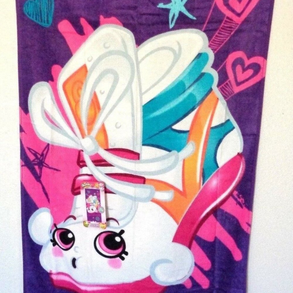 Shopkins Bath Pool Beach Swimming Towel 28" X 58"